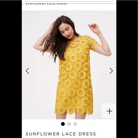 Ann Taylor Loft Sunflower Shift Dress 2P Ann Taylor Loft Sunflower Shift Dress 2P